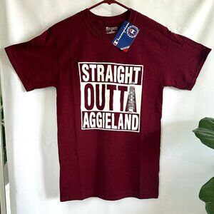 Texas A&M “Straight Outta Aggieland” T-Shirt – Maroon – Small